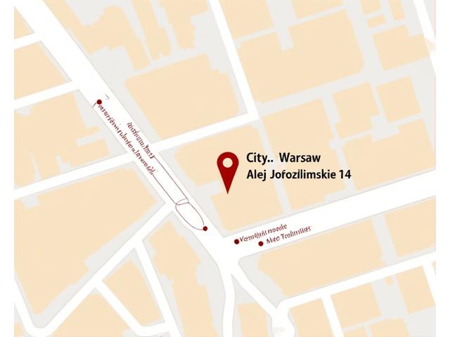 Mapa lokalizacji biura Próg Jutro przy Aleje Jerozolimskie 14 w Warszawie